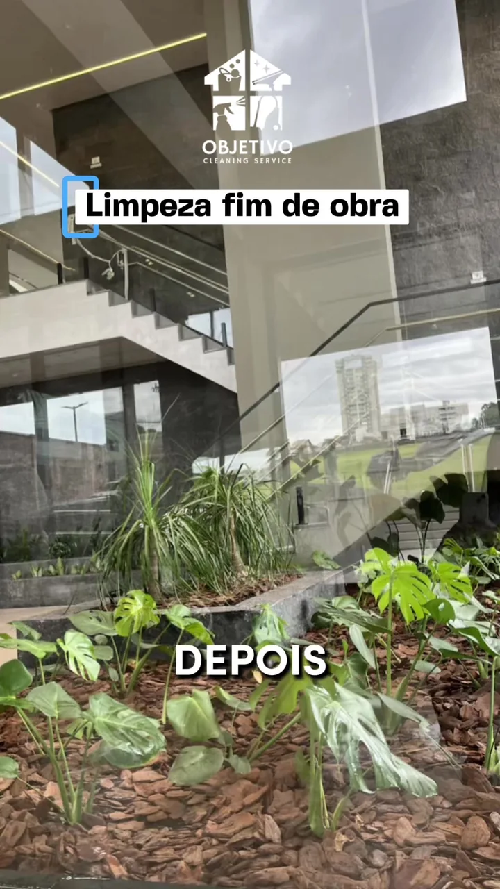 Ambiente limpo depois da limpeza pós-obra em Maringá